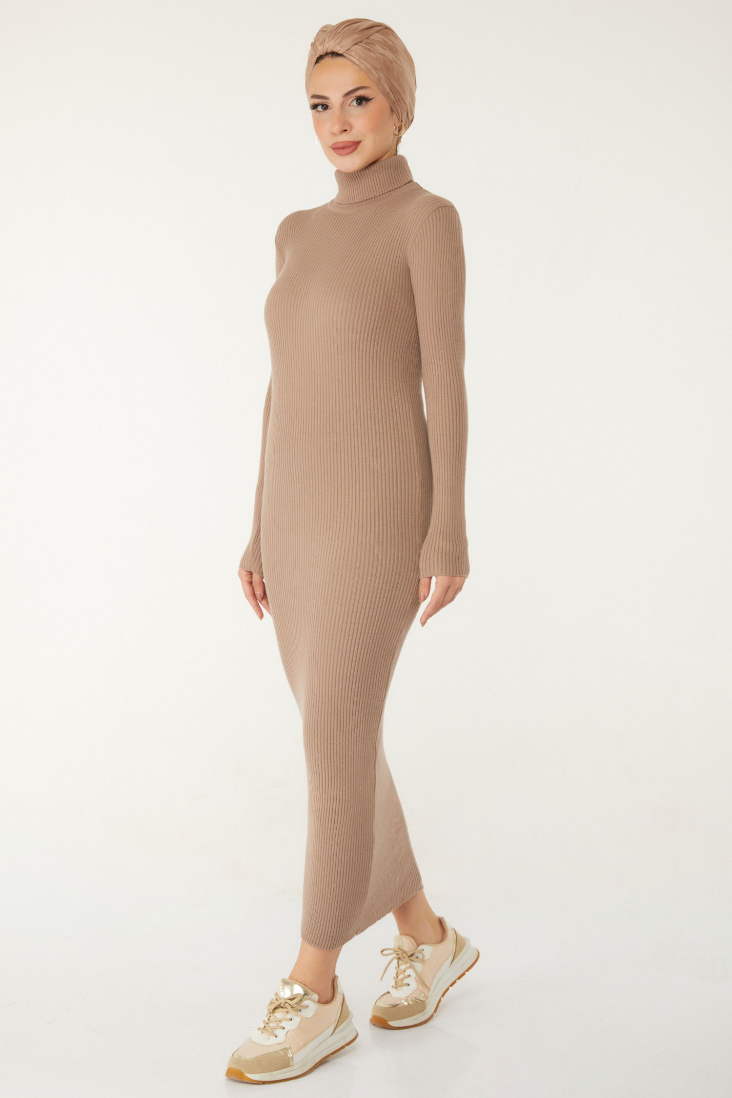 Triko Elbise - 27754-VIZON - 4