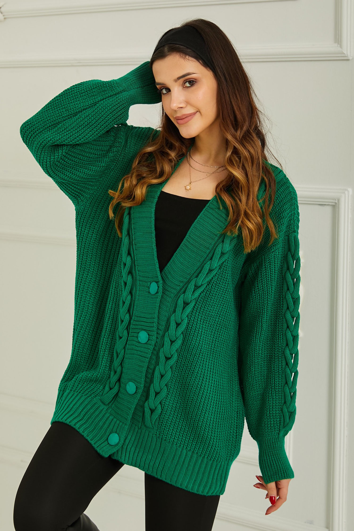 Triko Hırka Yesil - 26744 - 1