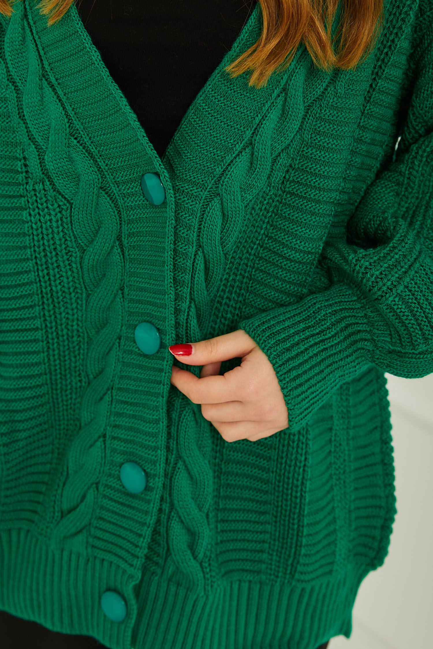 Triko Hırka Yesil - 26745 - 4