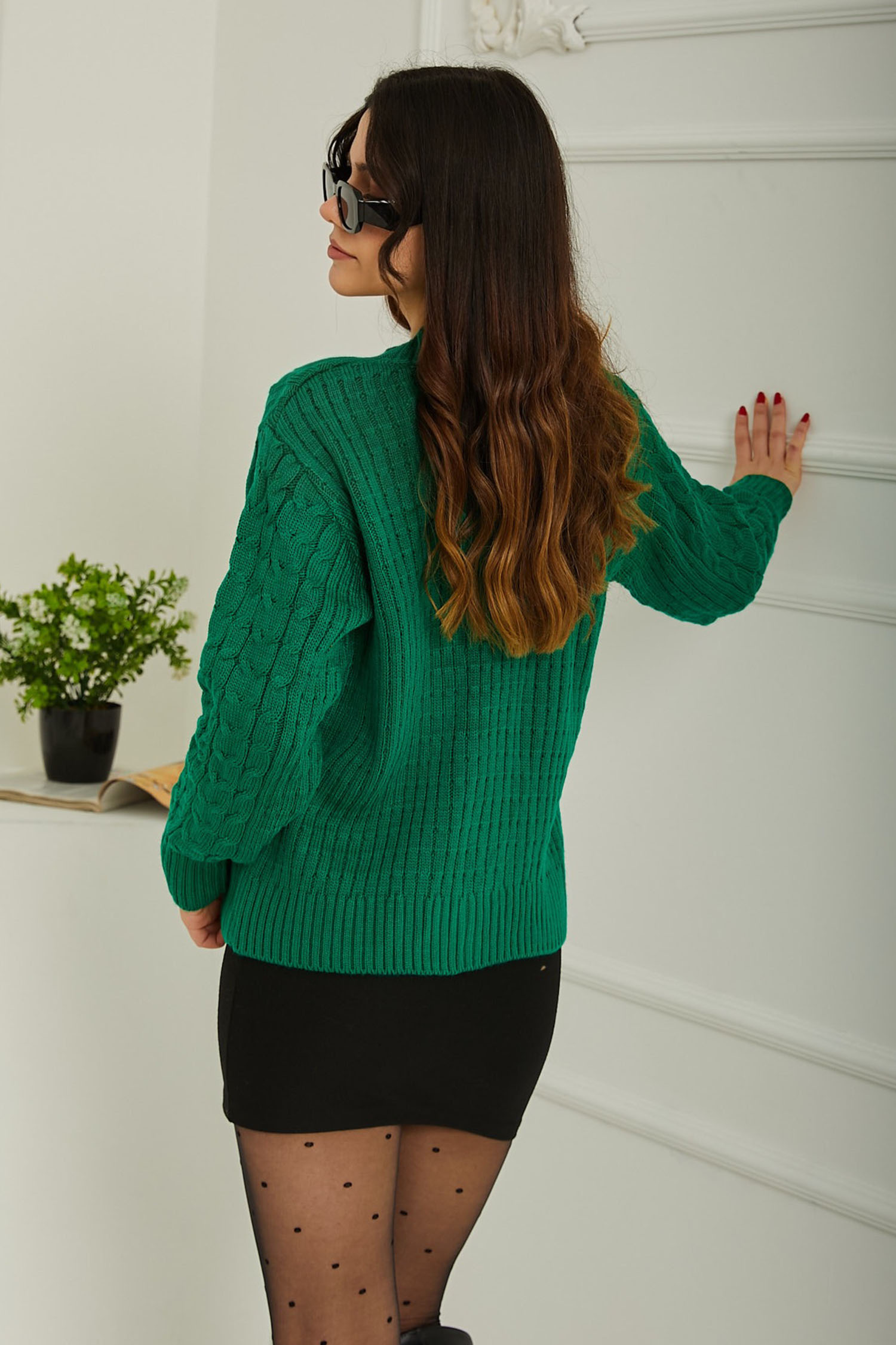 Triko Hırka Yesil - 26746 - 5