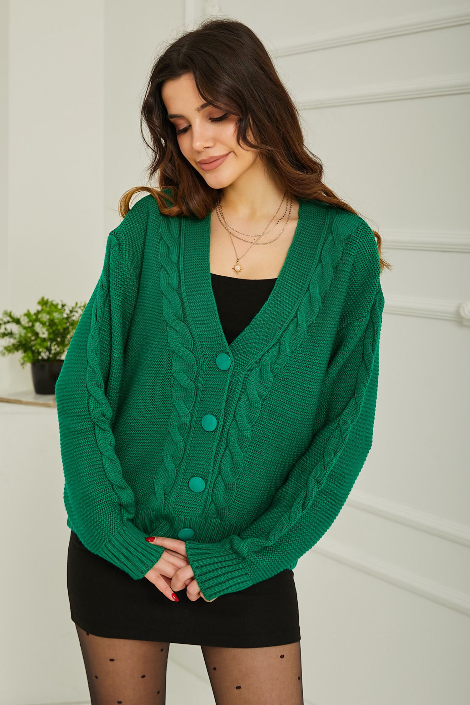 Triko Hırka Yesil - 26748 - 2