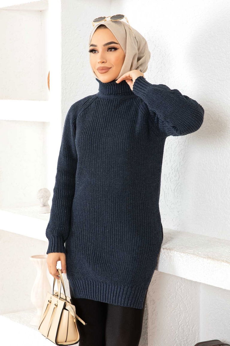 Triko Kazak - 27732-LACIVERT - TOFİSA