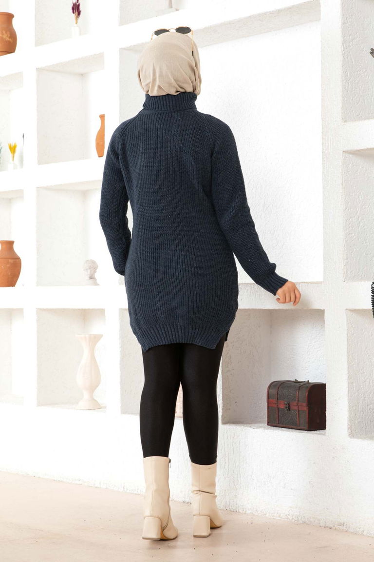 Triko Kazak - 27732-LACIVERT - TOFİSA