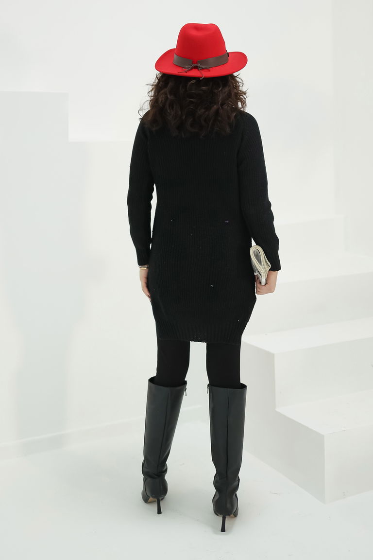 Triko Kazak - 27732-SIYAH - TOFİSA