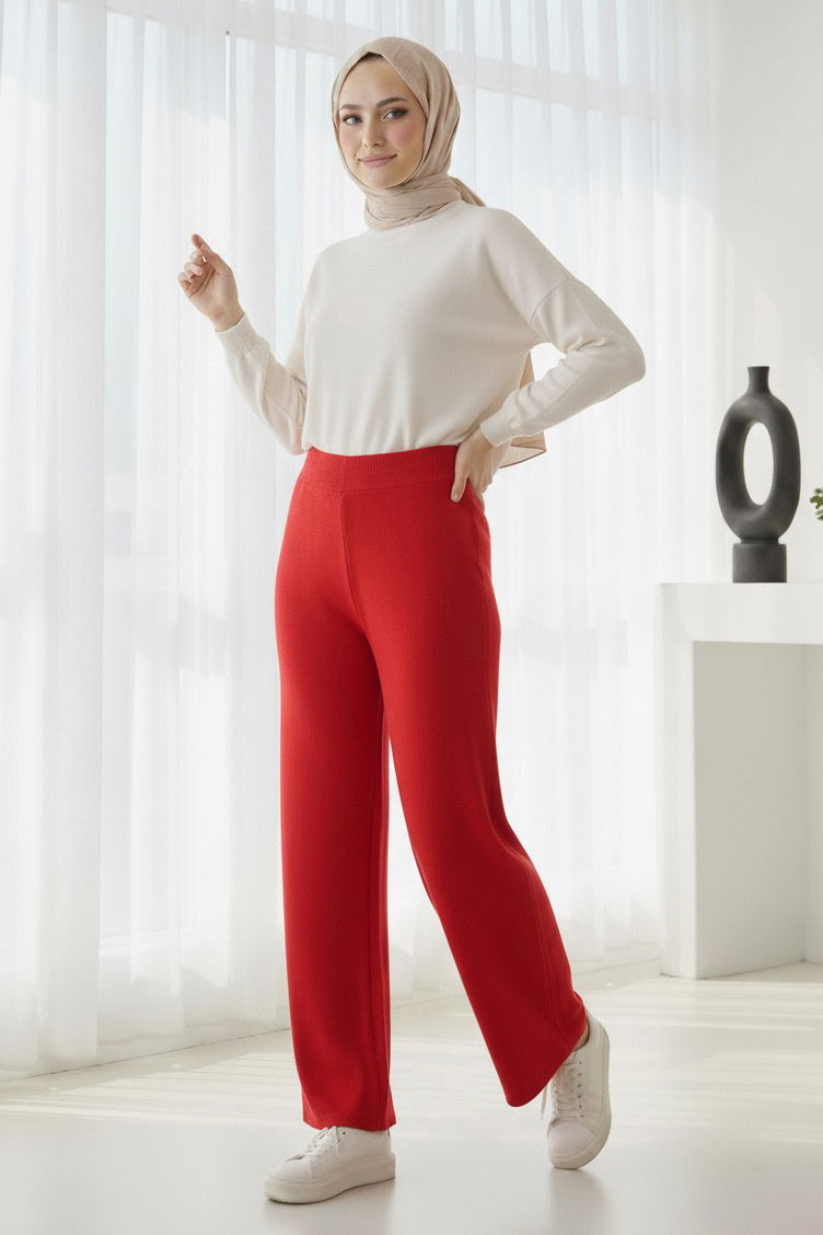 Triko Pantolon - 27740-KIRMIZI - 1