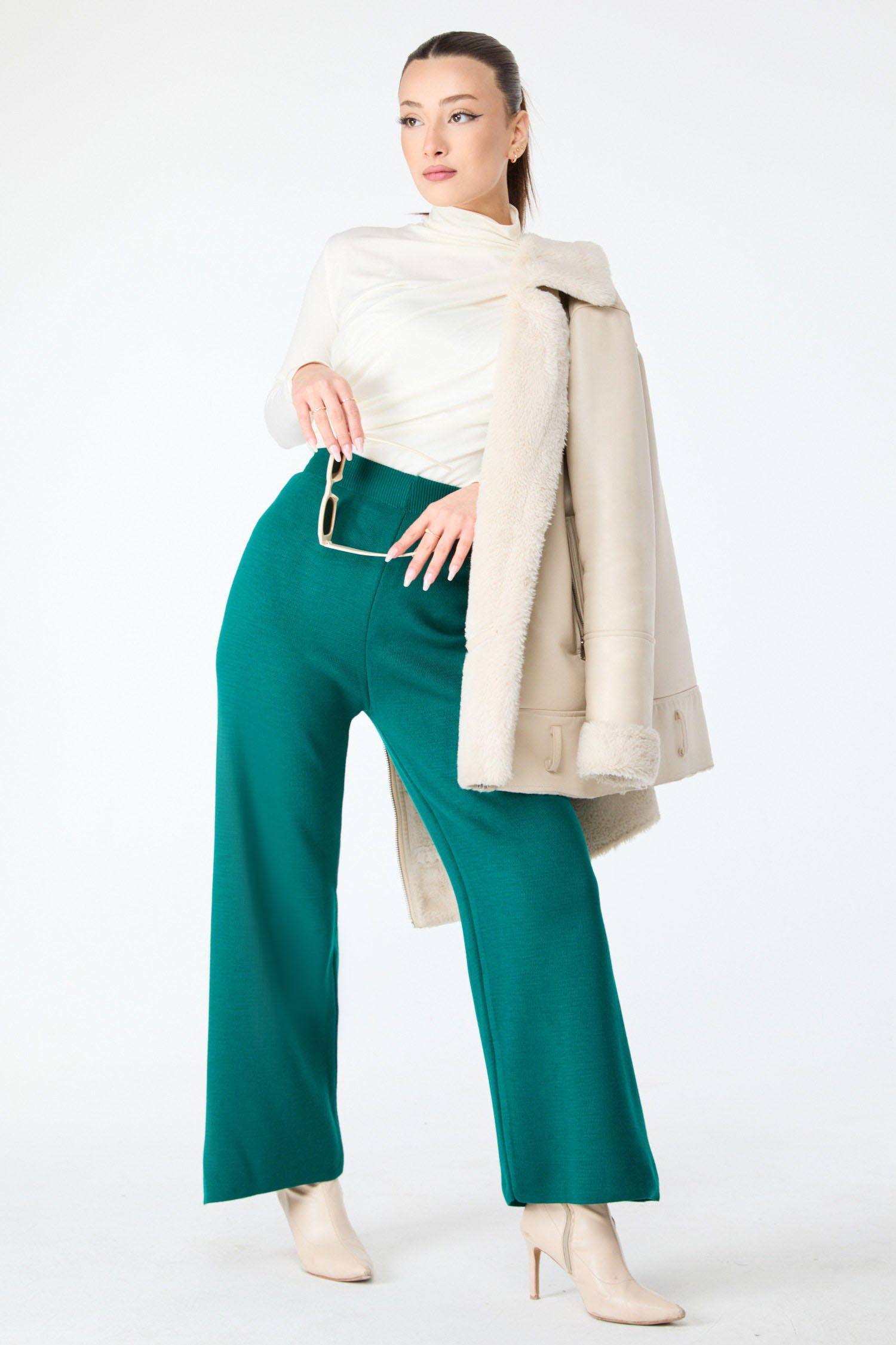 Triko Pantolon - 27740-ZUMRUT - 8