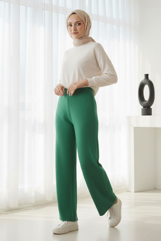 Triko Pantolon - 27740-ZUMRUT - 2