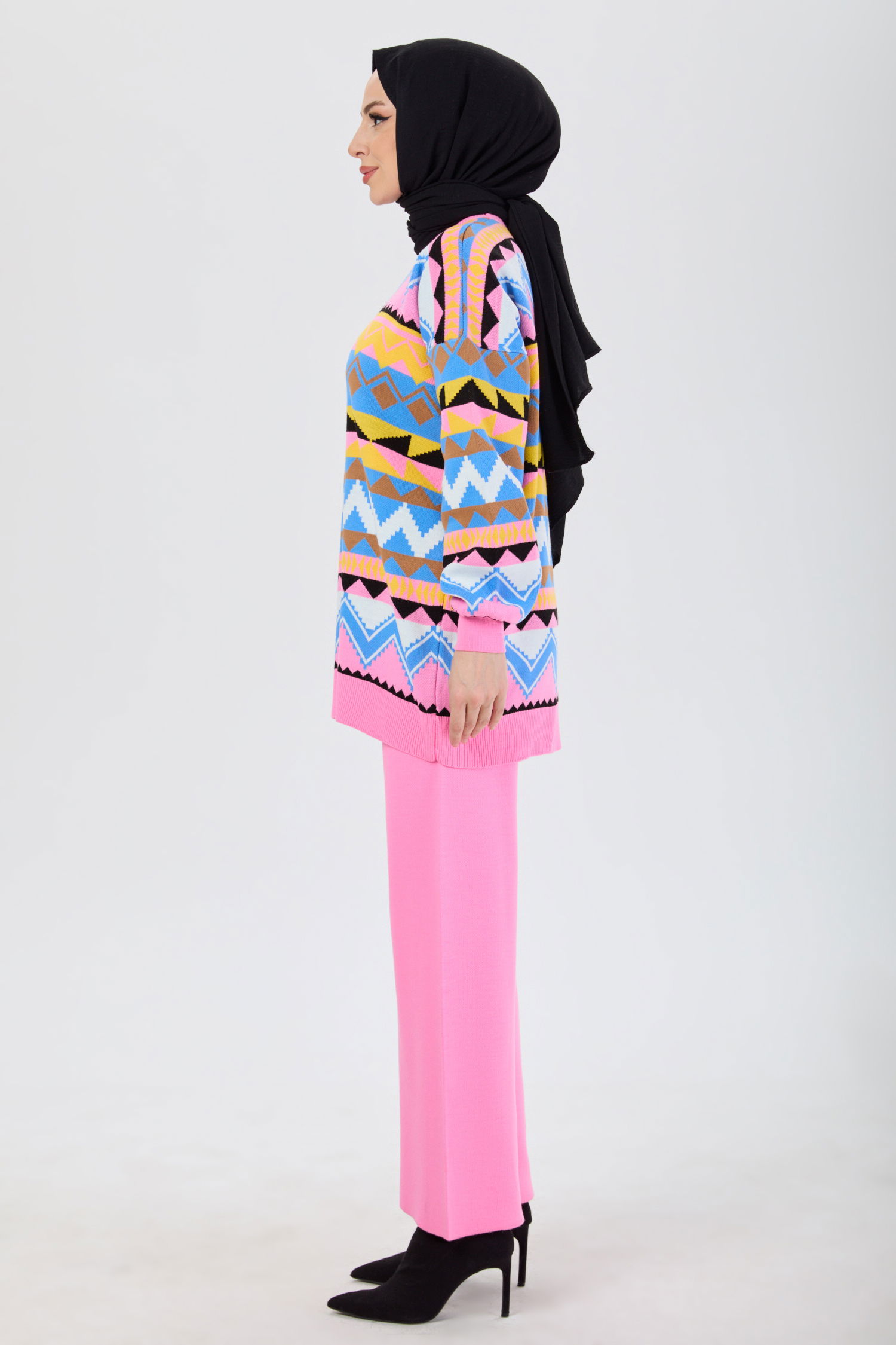Triko Tunik Pantolon - 27730-PEMBE - 3
