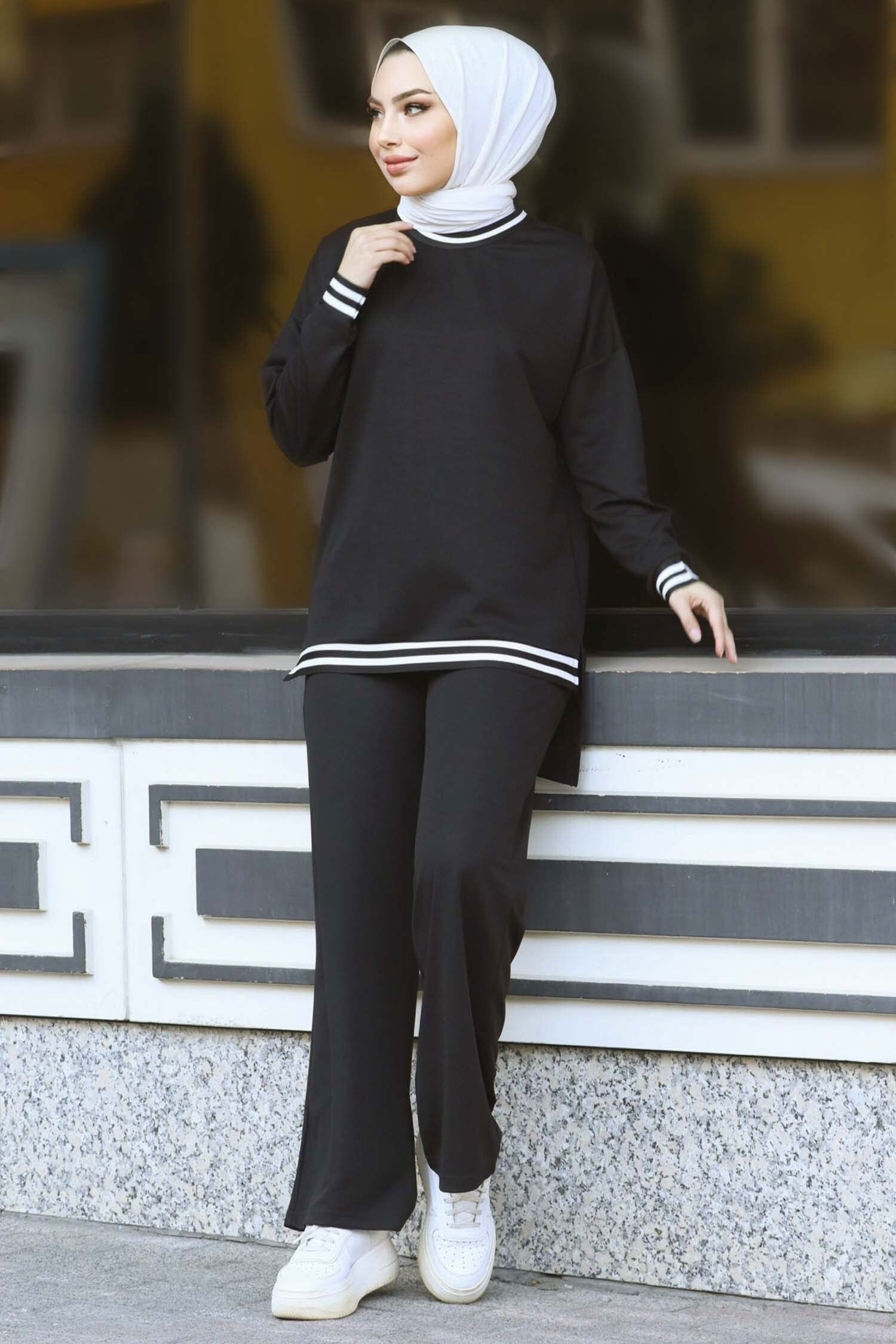 Tunik Pantolon - 11321-SIYAH - 1