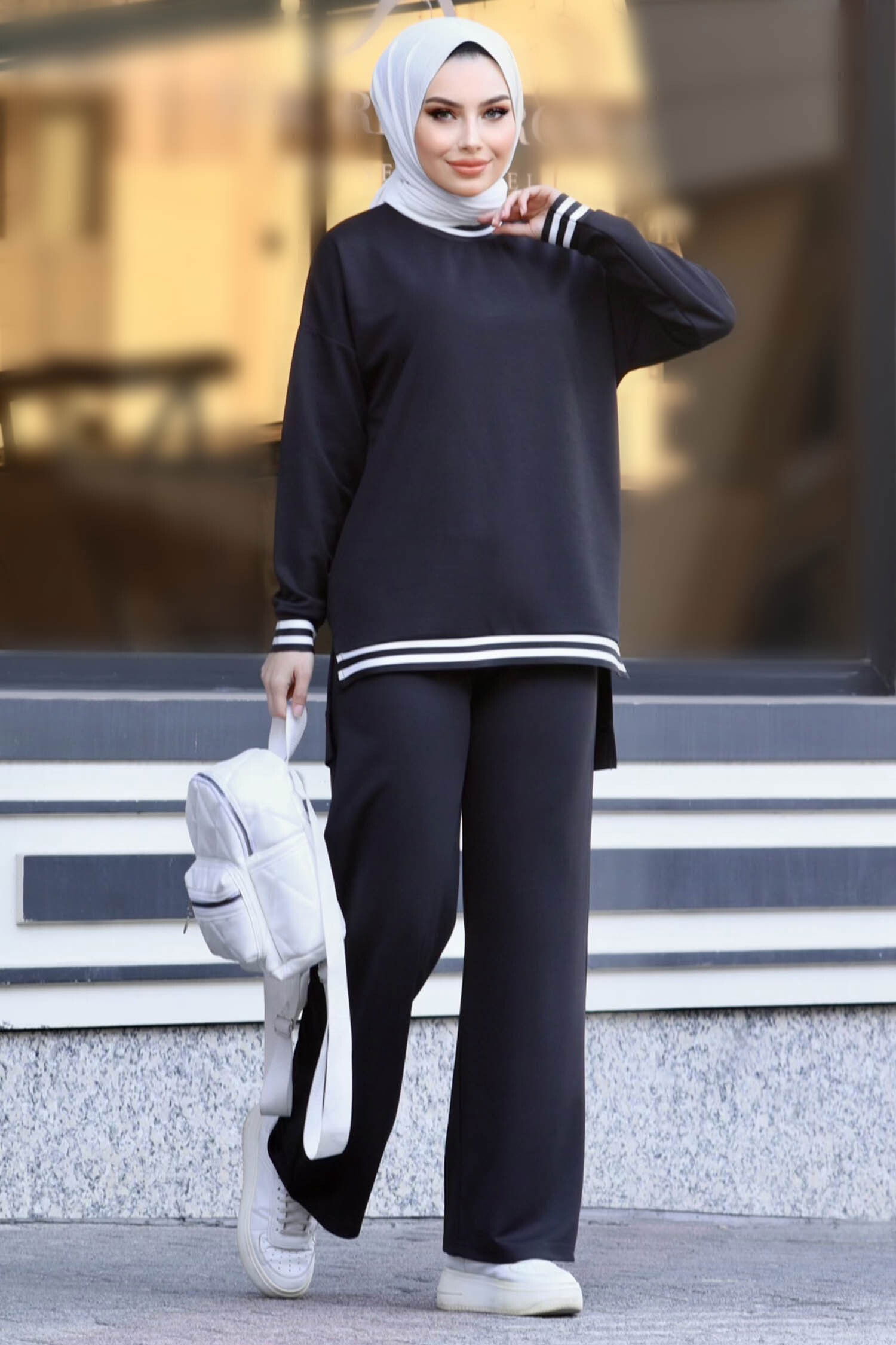 Tunik Pantolon - 11321-SIYAH - 3