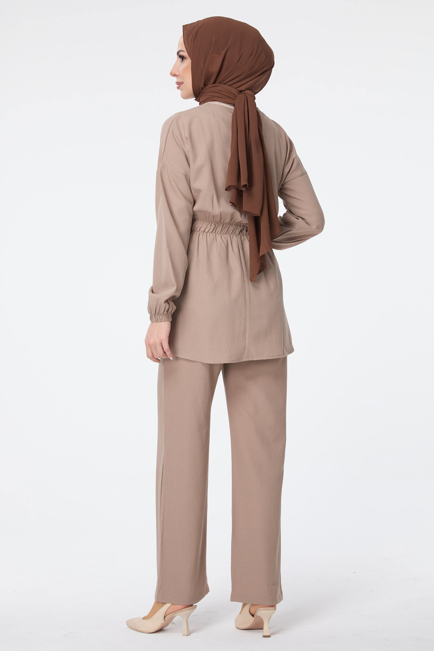 Tunik Pantolon - 13058-BEJ - 12