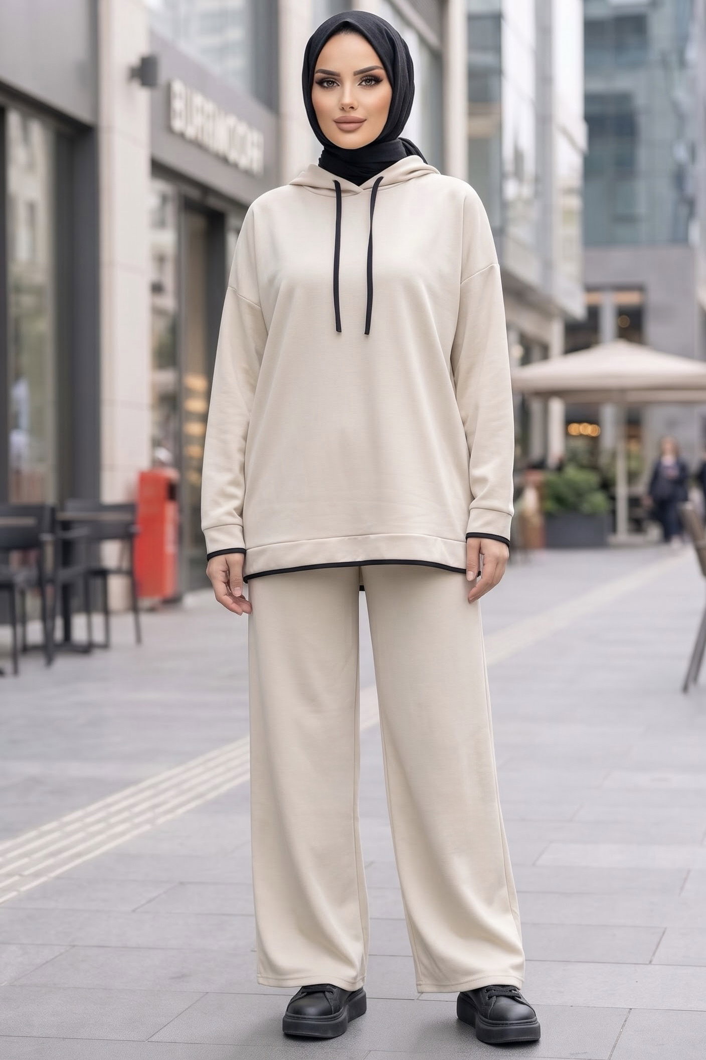 Tunik Pantolon Bej - 27390-BEJ - 1
