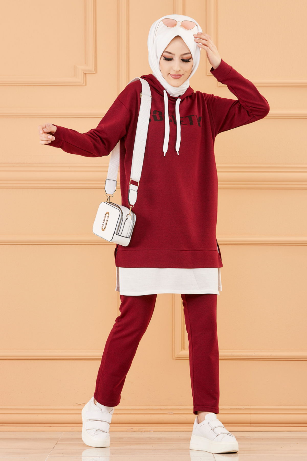 Tunık + Pantolon Bordo - 3553 - 1