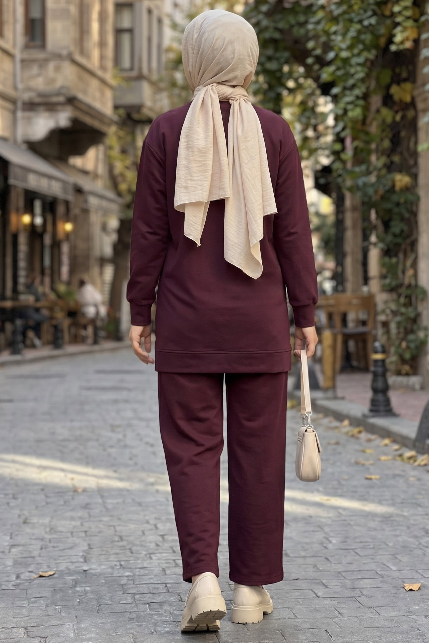 Tunik Pantolon Modal İkİli Takım Mürdüm - 28004-MURDUM - 3