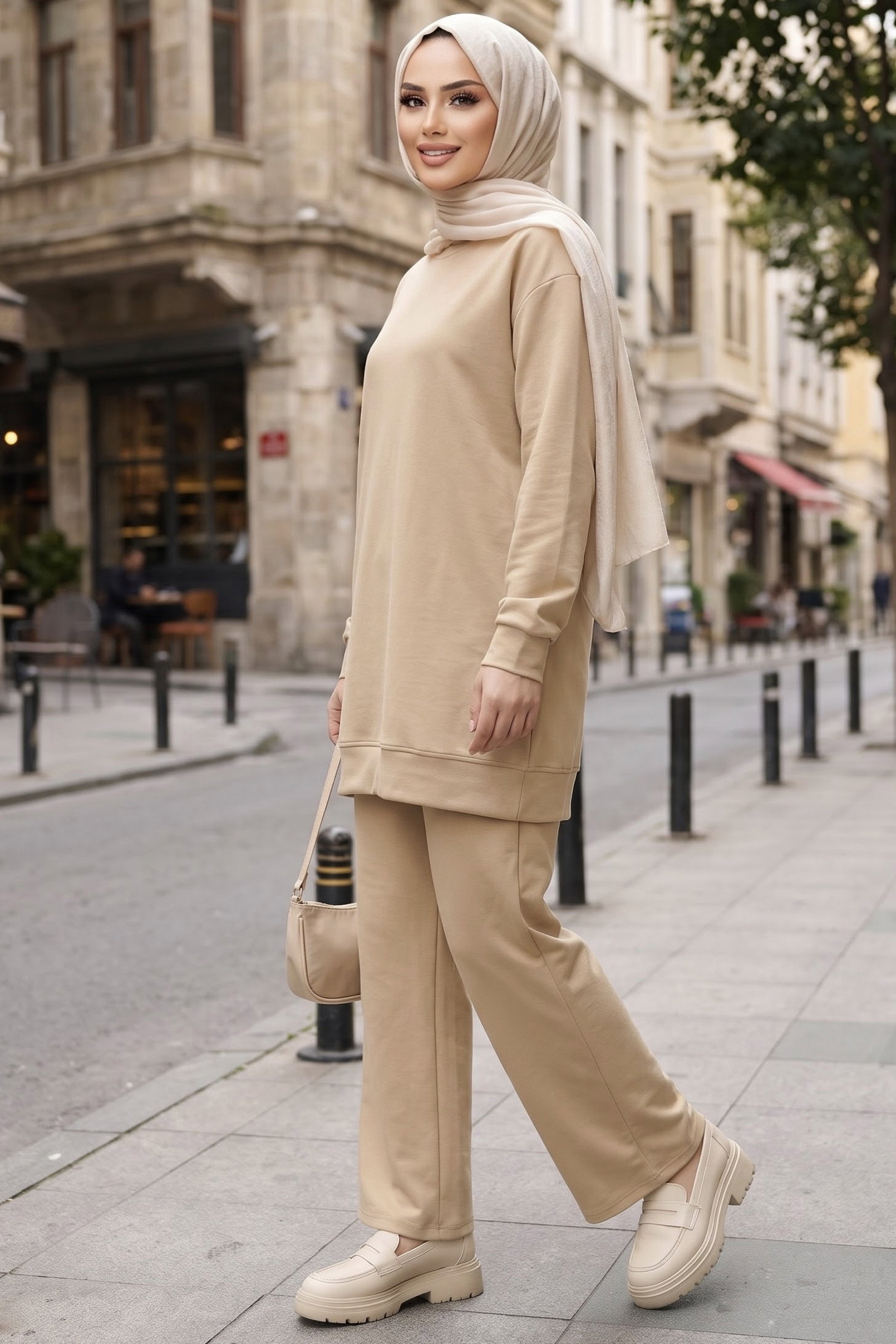 Tunik Pantolon Modal İkİli Takım Vizon - 28004-VIZON - 1