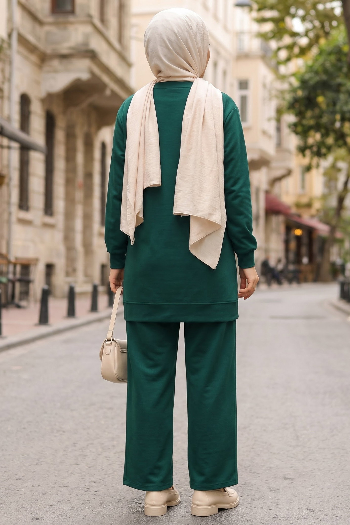 Tunik Pantolon Modal İkİli Takım Zümrüt - 28004-ZUMRUT - 3