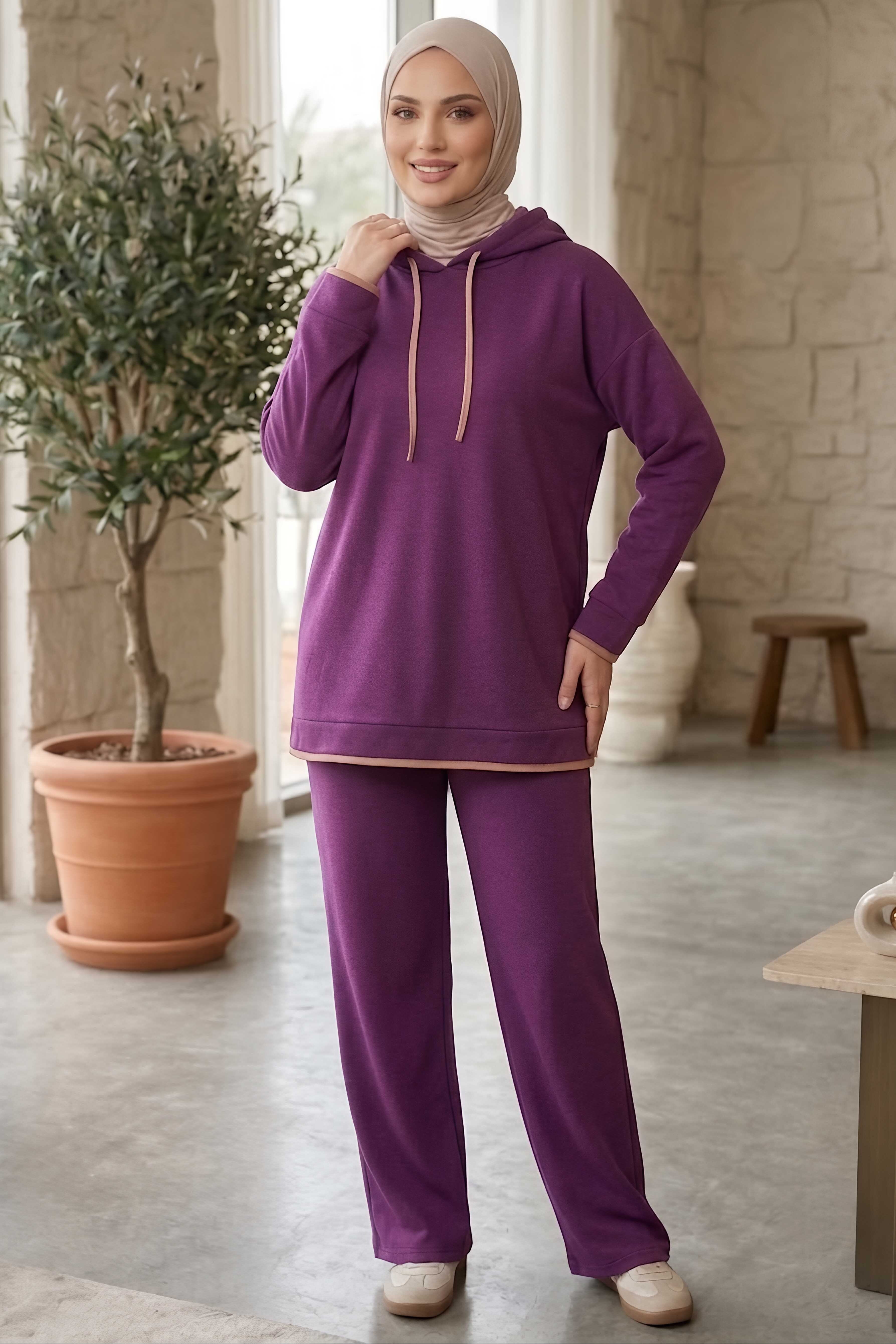 Tunik Pantolon Mor - 27390-MOR - 1