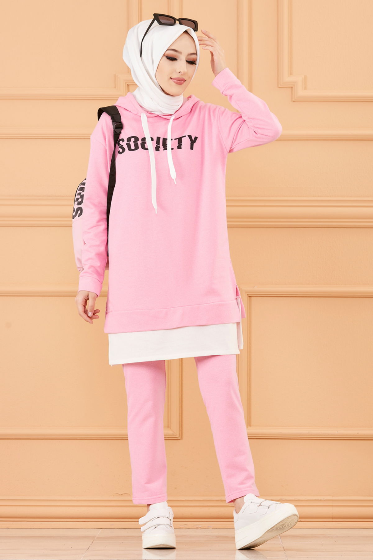 Tunık + Pantolon Pembe - 3553 - 2