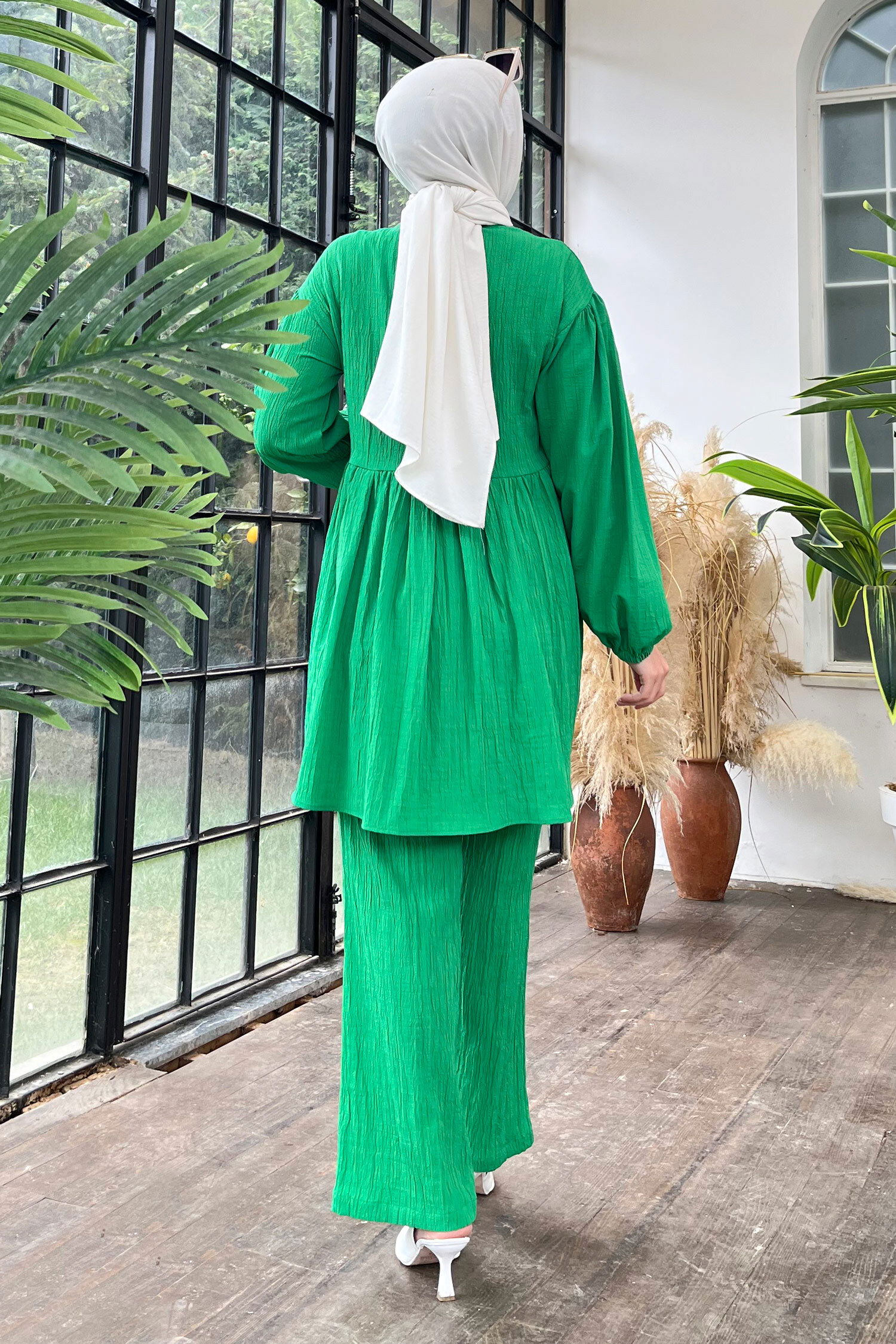 Tunik+Pantolon - 11629-YESIL - 11