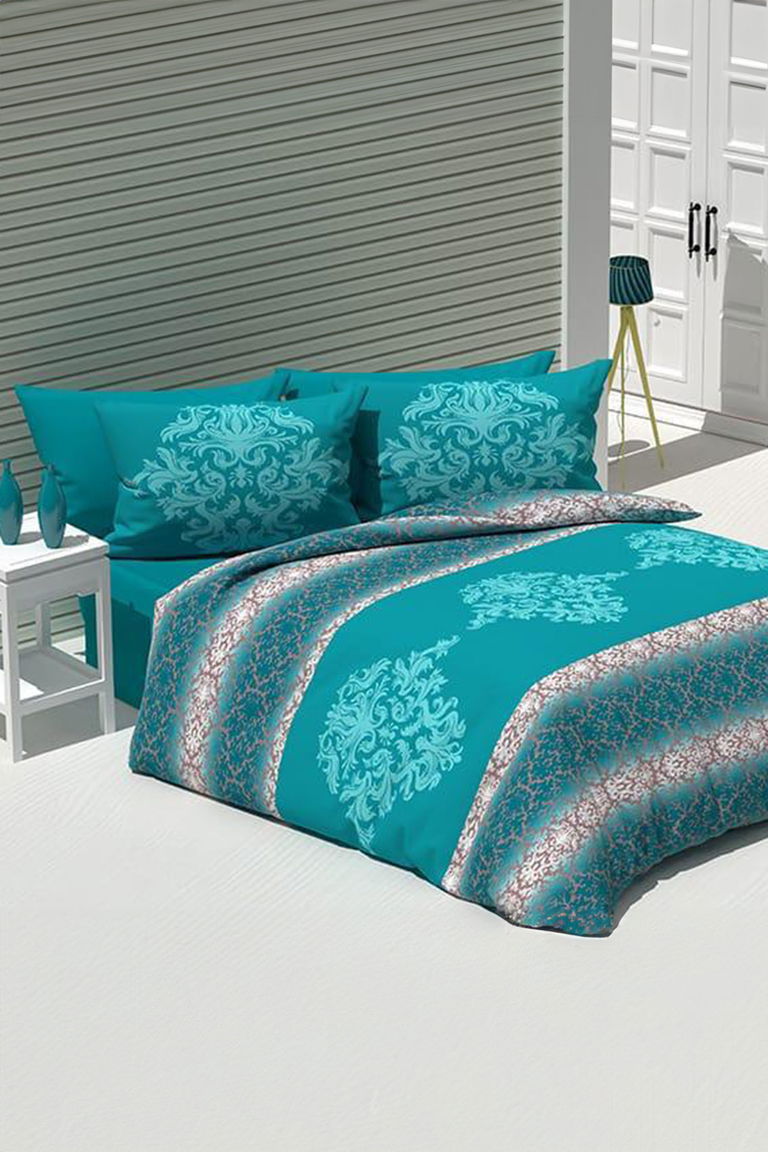Turkuaz Çift Kişilik Nevresim Seti - 26516