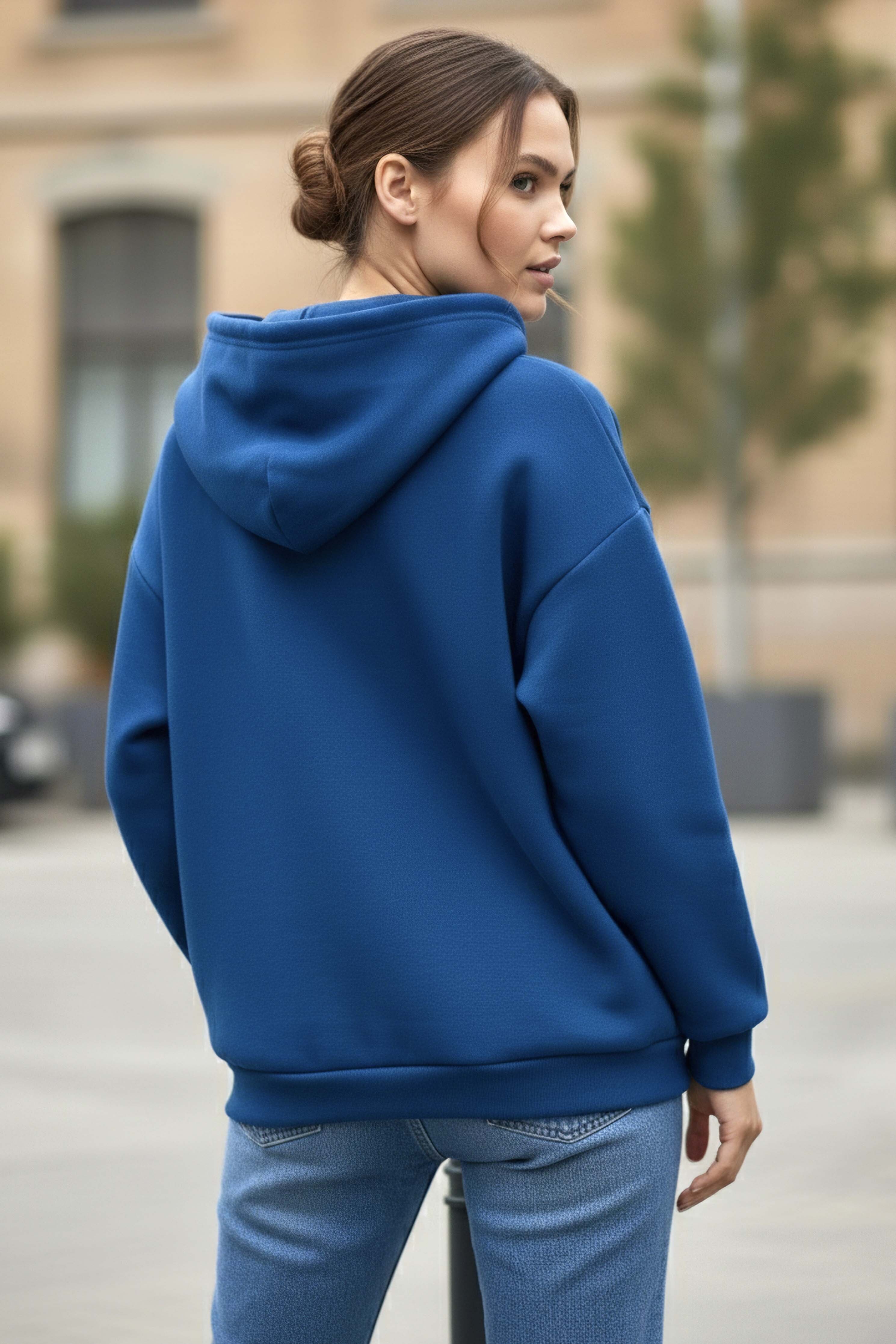 Üç İplik Şardonlu Sweat - 2059-SAKS - 3