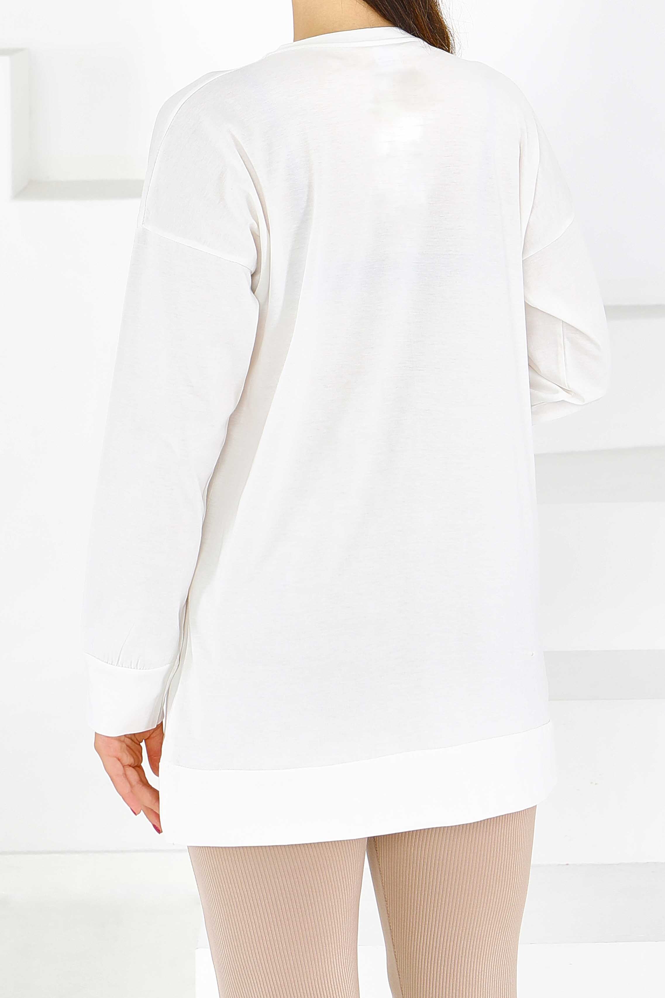Uzun Kollu Baskılı Tunik - 27584 - 4