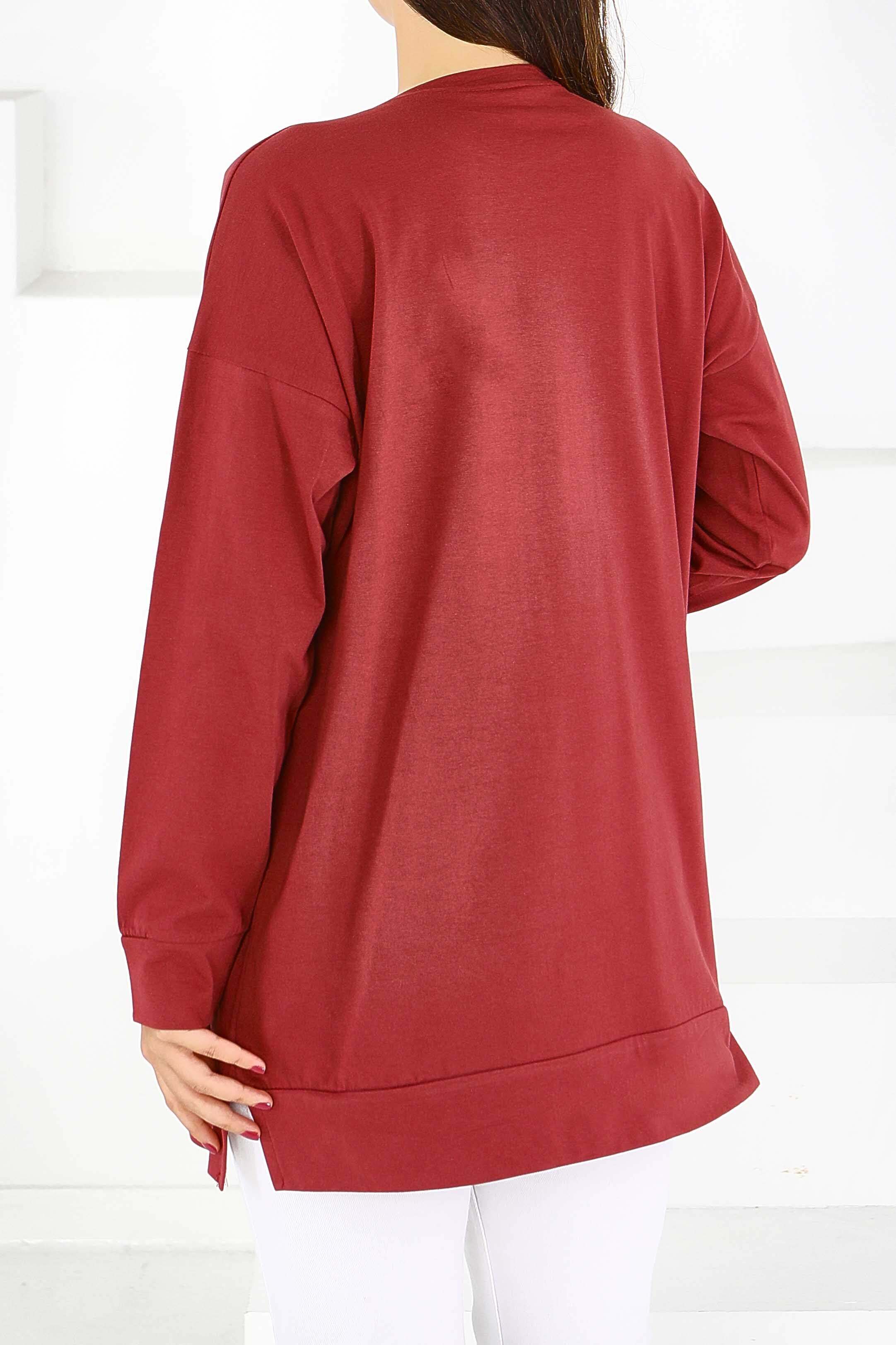 Uzun Kollu Baskılı Tunik - 27584 - 4