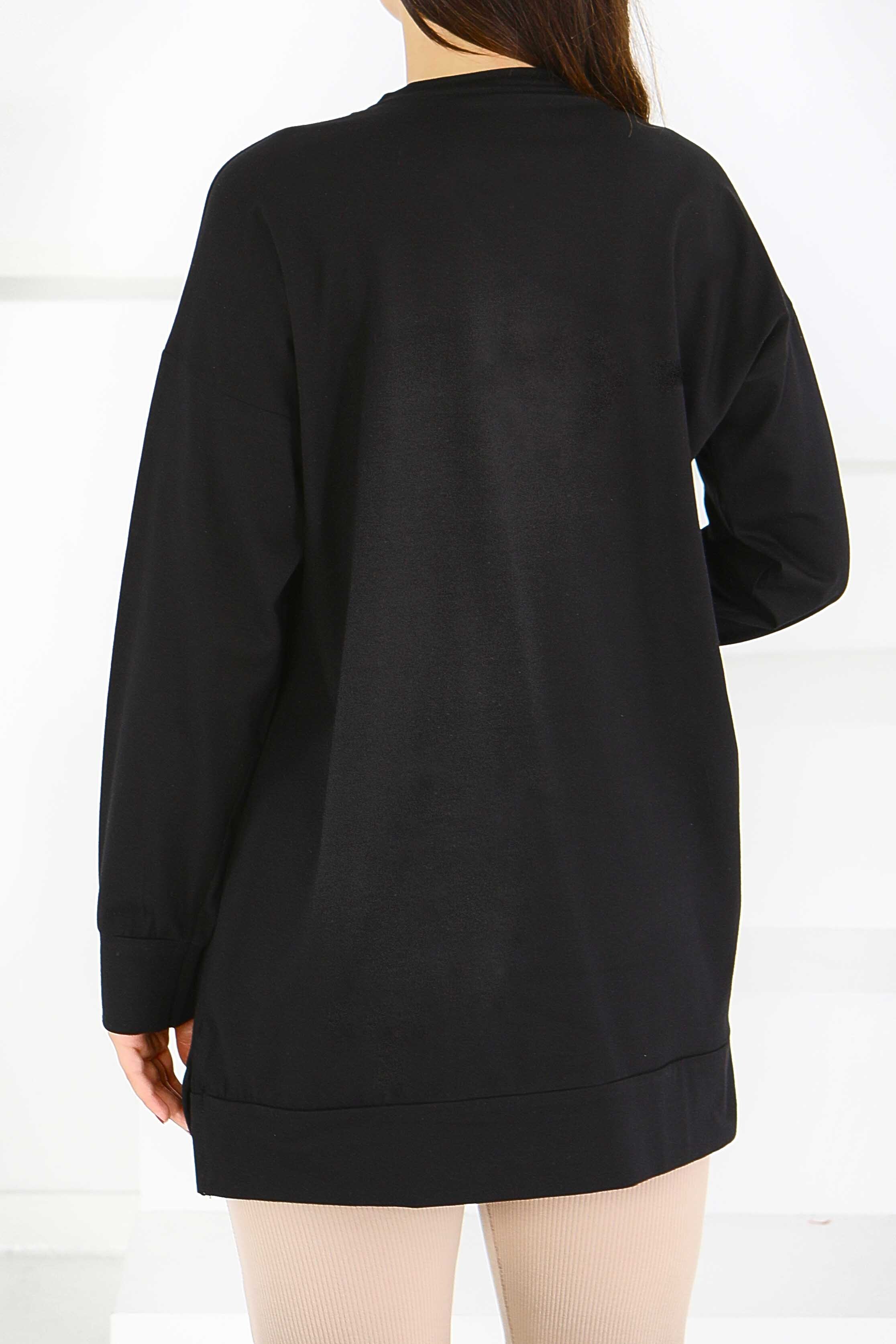 Uzun Kollu Baskılı Tunik - 27585 - 4