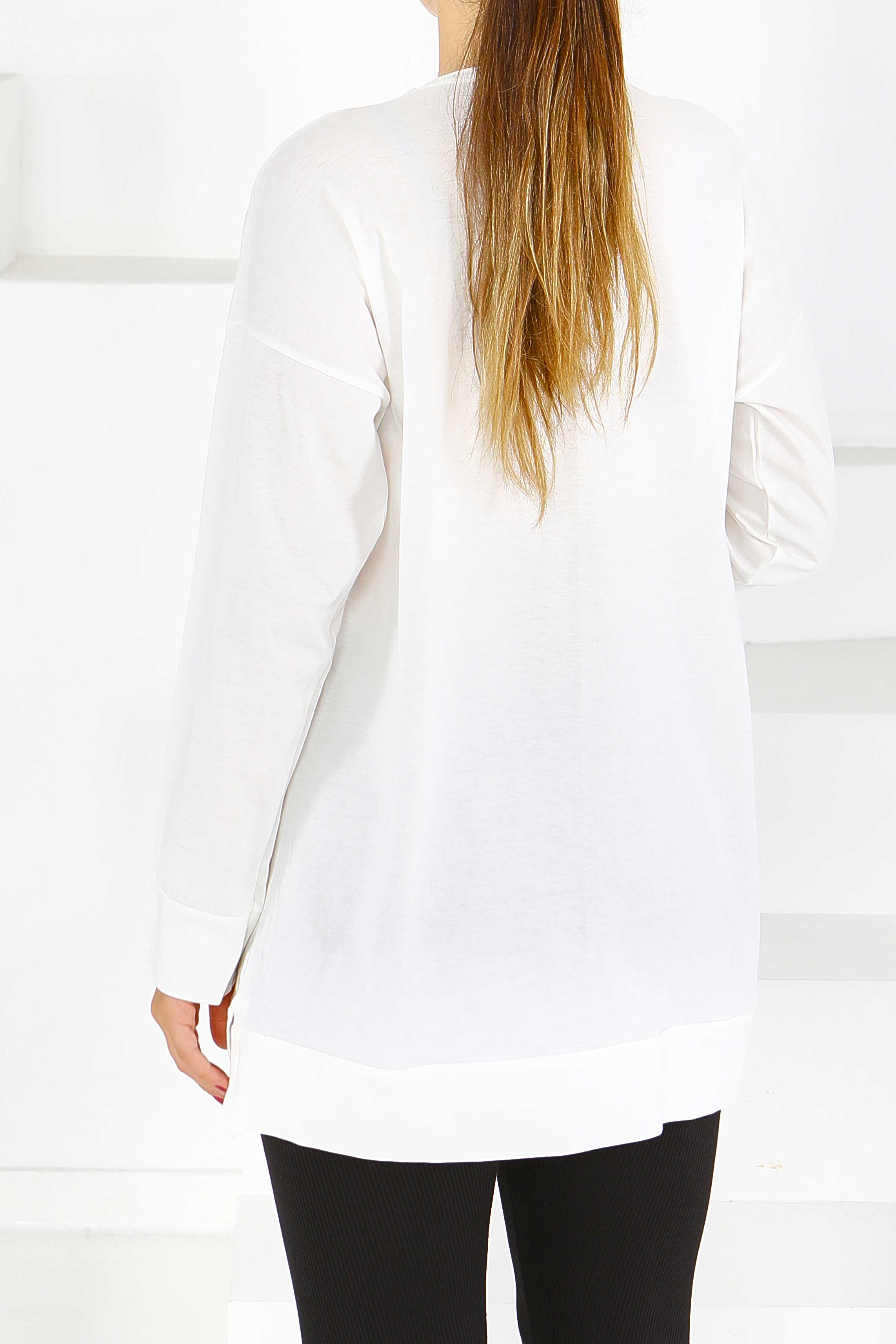 Uzun Kollu Baskılı Tunik - 27590 - 4
