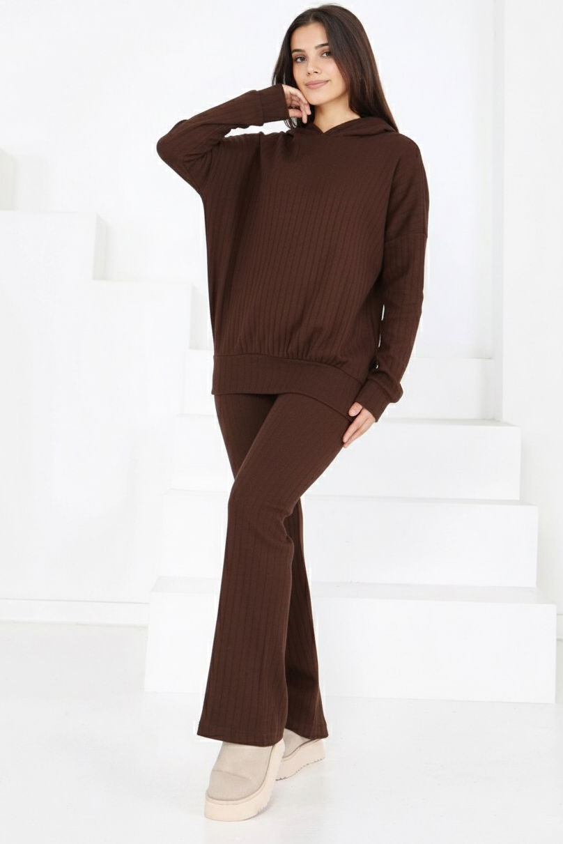 Uzun Kollu Kaşkorse İkili Takım - 27815-KAHVE - 1
