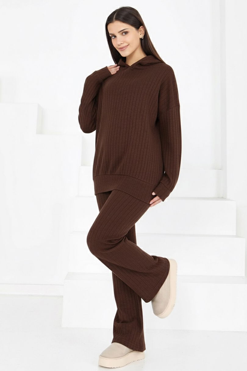 Uzun Kollu Kaşkorse İkili Takım - 27815-KAHVE - 2