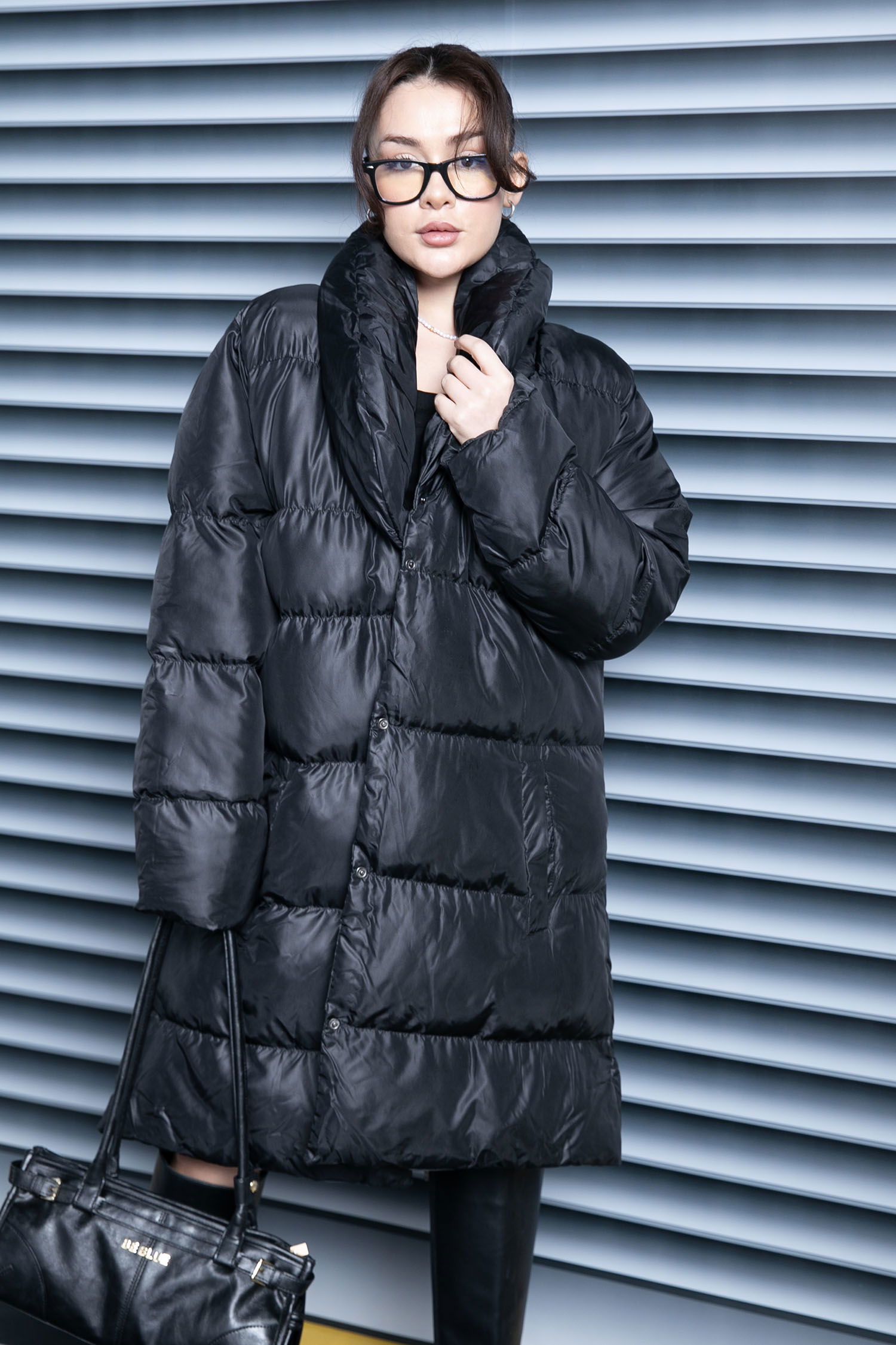 Uzun Şişme Mont - 26753 - 4