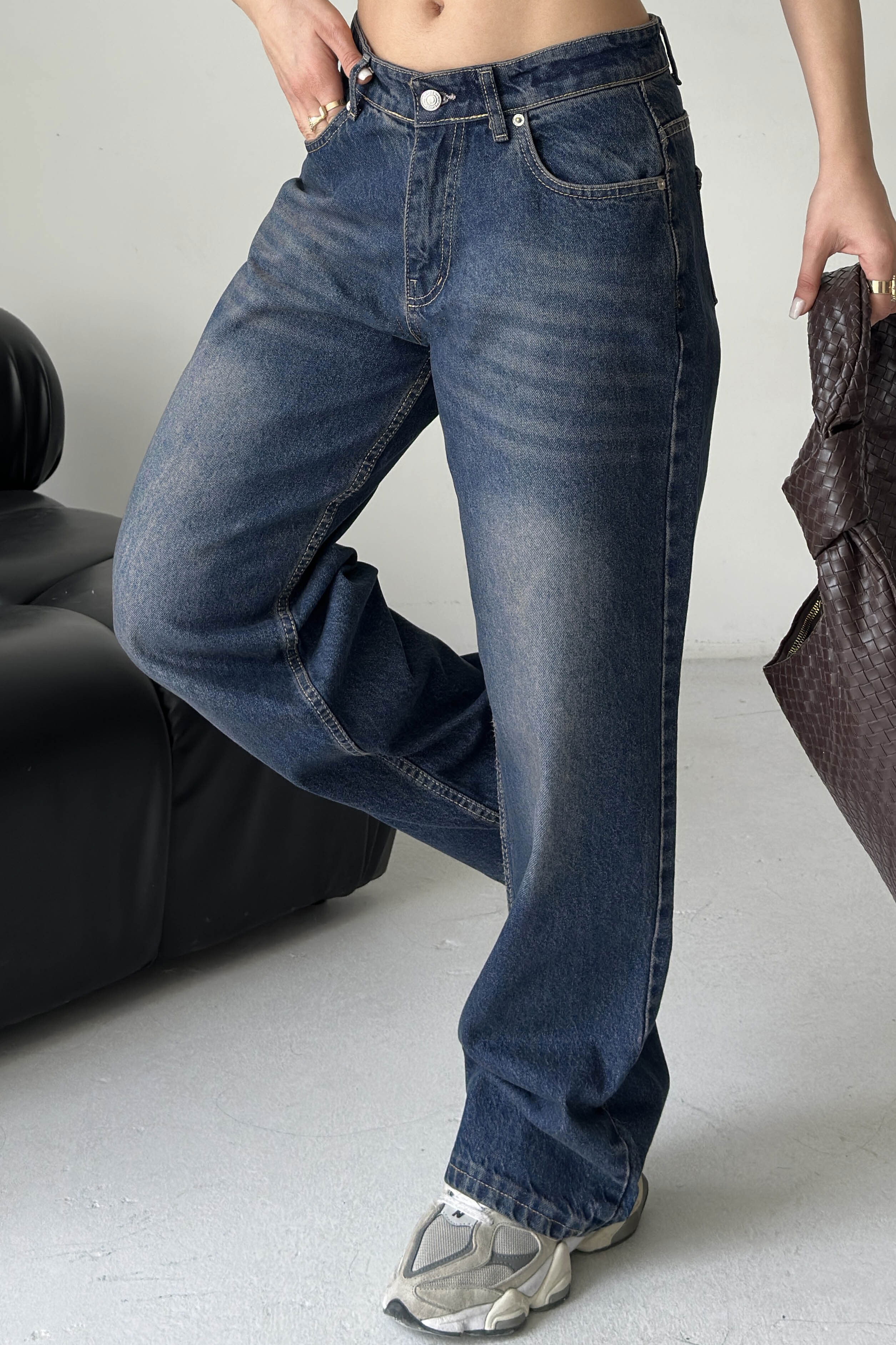 Wide Leg Palazzo Kot Pantolon - 28278-KAHVE - 6