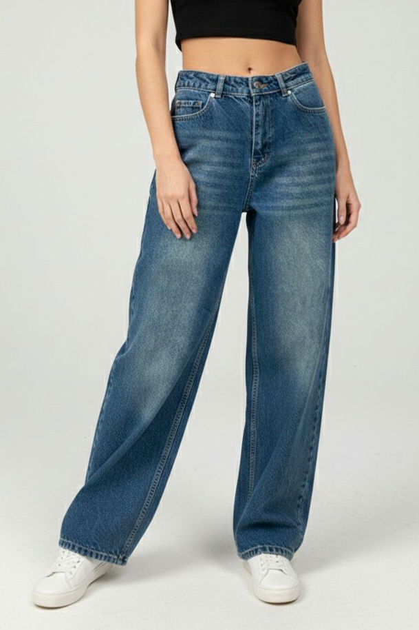 Wide Leg Palazzo Kot Pantolon - 28278-YESIL - 1