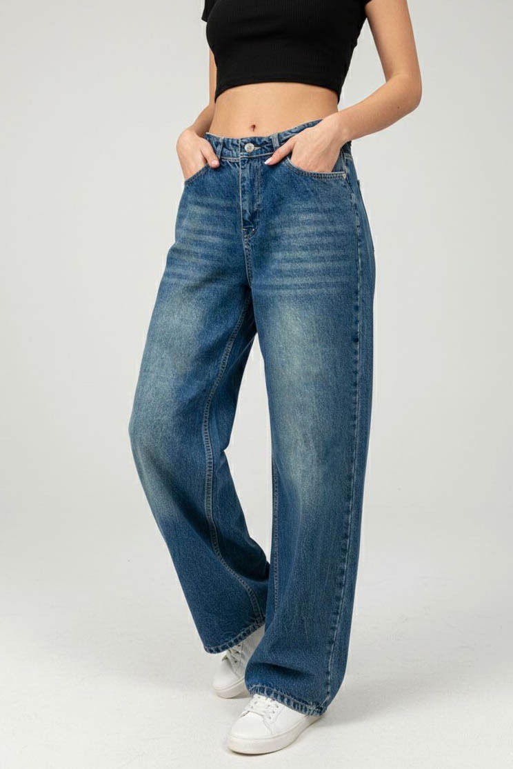 Wide Leg Palazzo Kot Pantolon - 28278-YESIL - 2