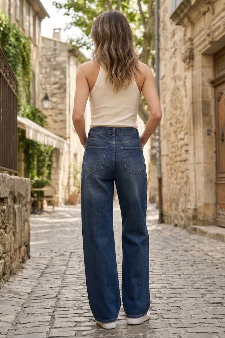 Wide Leg Palazzo Kot Pantolon Tint-kahve - 3003-TINT-KAHVE - 5