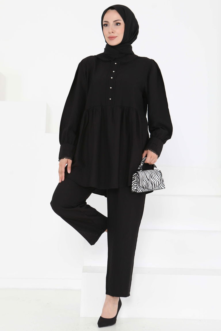 Yaka Detaylı İkili Takım - 27182 - TOFİSA