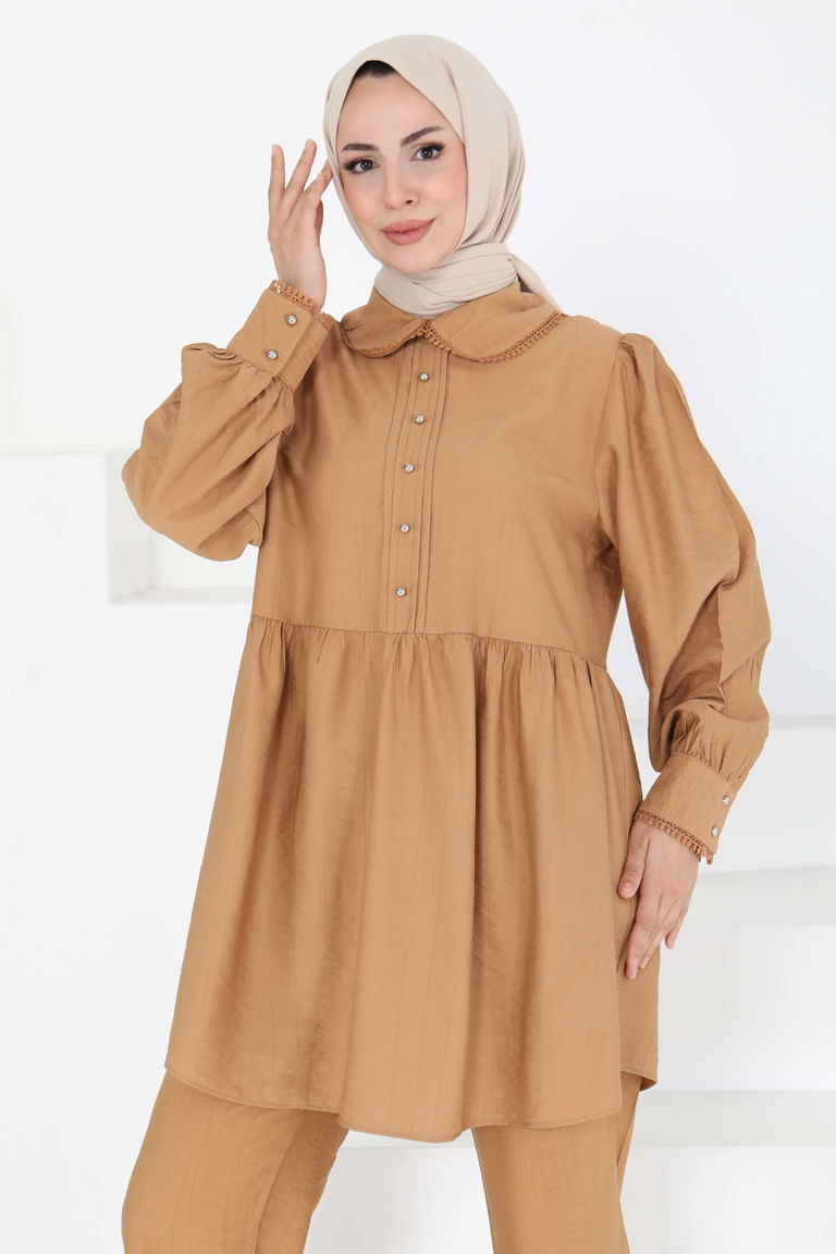 Yaka Detaylı İkili Takım - 27182 - TOFİSA