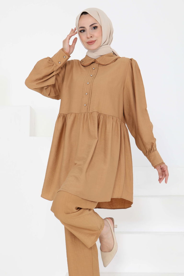 Yaka Detaylı İkili Takım - 27182 - TOFİSA