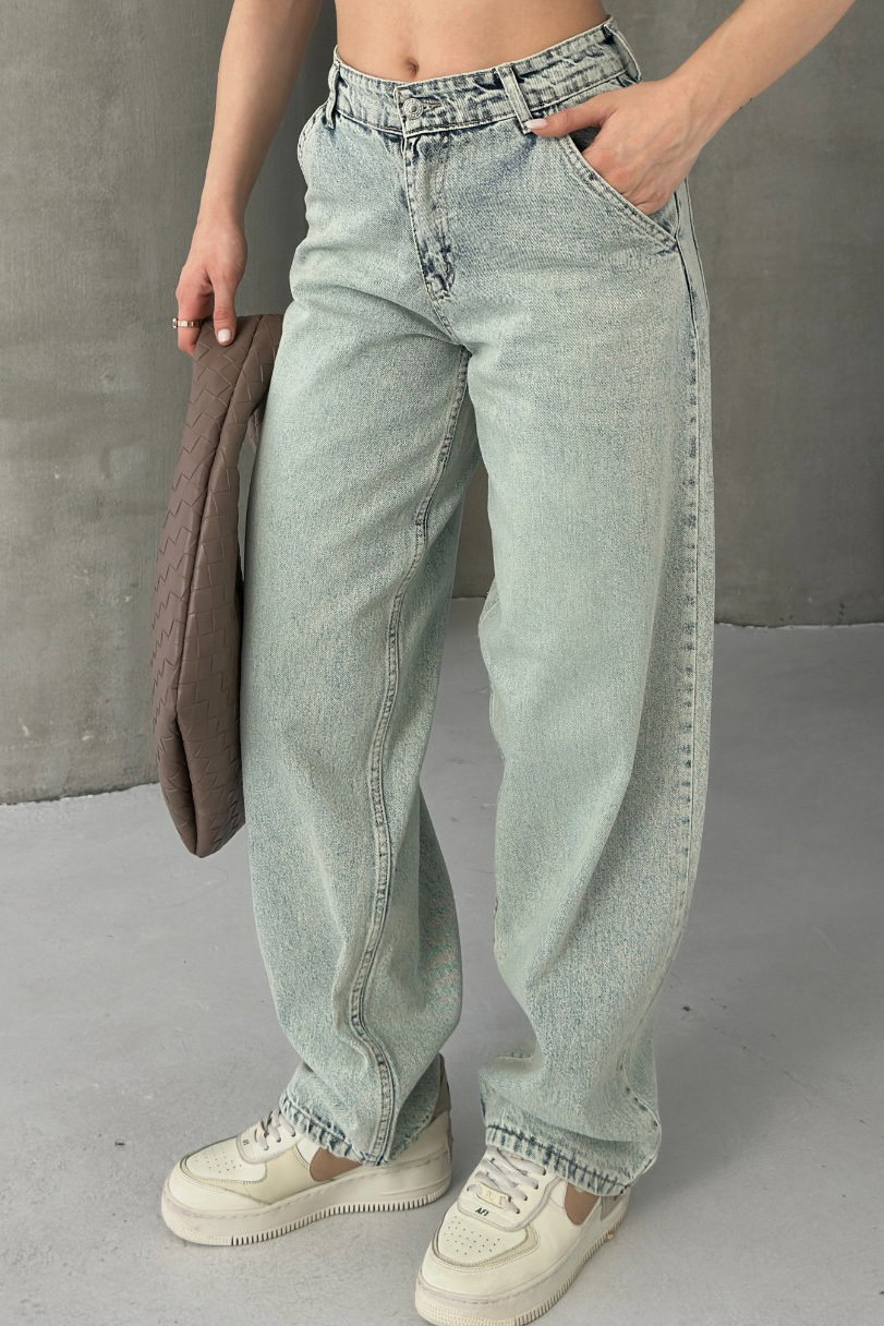 Yan Cep Detaylı Bagygy Pantolon - 28373-BUZ-MAVI - 2