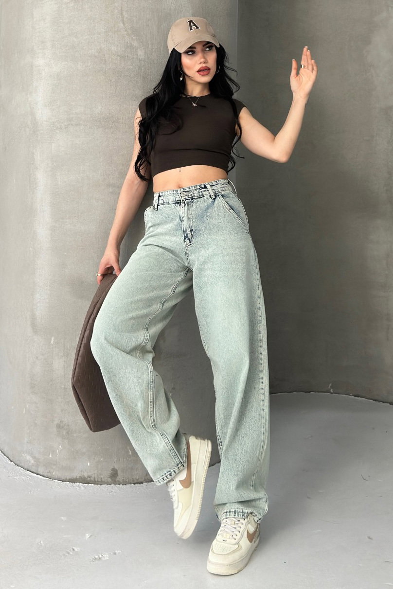 Yan Cep Detaylı Bagygy Pantolon - 28373-BUZ-MAVI - 5