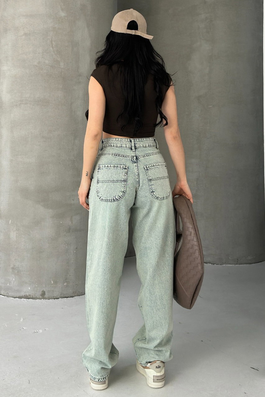 Yan Cep Detaylı Bagygy Pantolon - 28373-BUZ-MAVI - 6