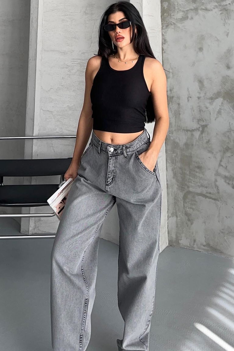 Yan Cepli Baggy Pantolon - 27359 - TOFİSA