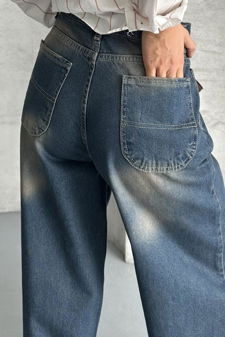 Yan Cepli Baggy Pantolon - 27359 - TOFİSA