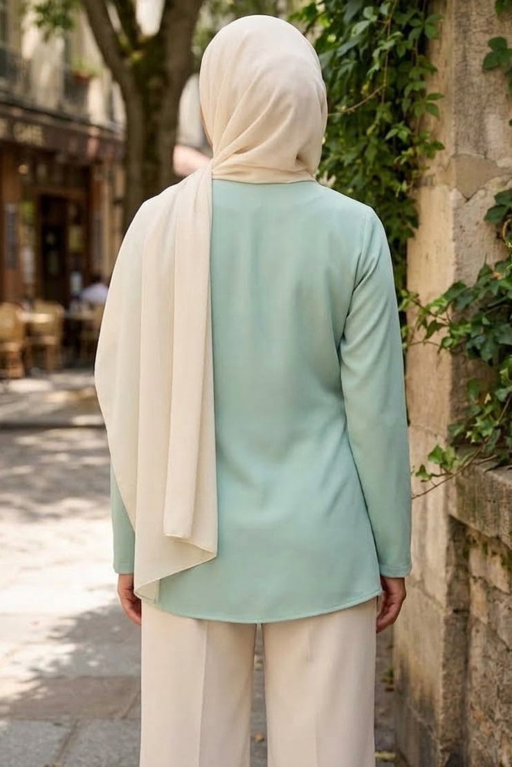 Yandan Bağlamalı Ceket Mint - 28766-MINT - 3