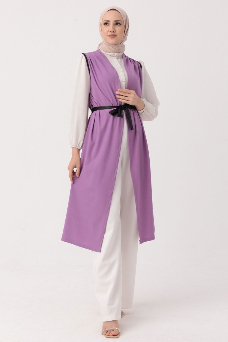 KUSAKLI YELEK Lila - 3292 - TOFİSA