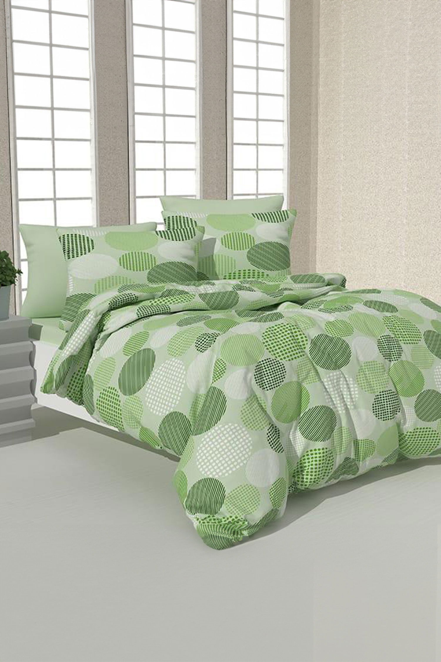 Yesil Çift Kişilik Nevresim Seti - 24772 - 1