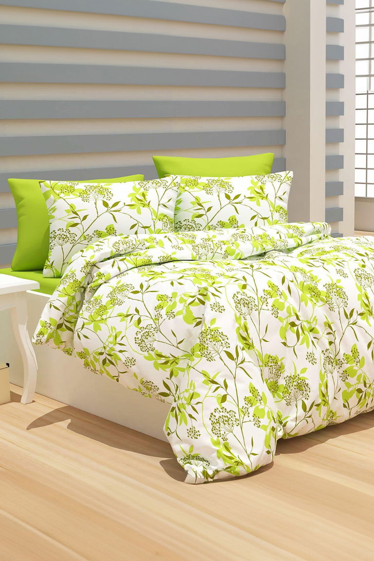 Yesil Çift Kişilik Nevresim Seti - 24774