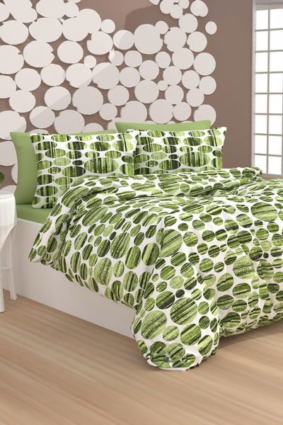 Yesil Çift Kişilik Nevresim Seti - 25652 