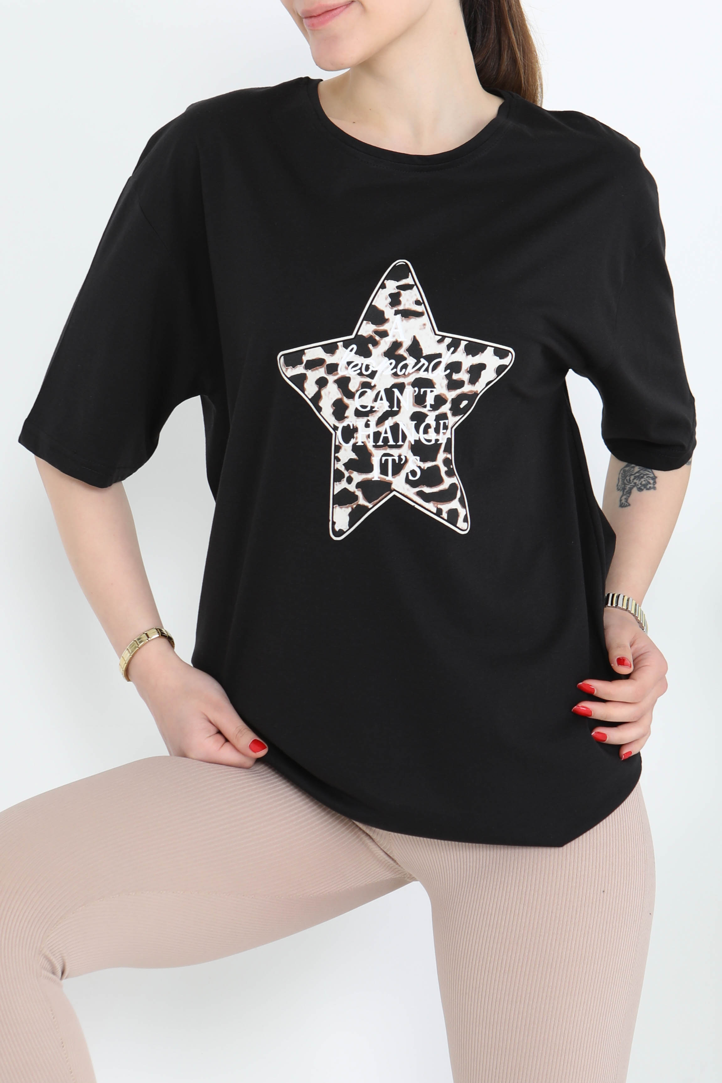 Yıldız Baskılı Kısa Kollu T-Şhirt - 27122 - 3